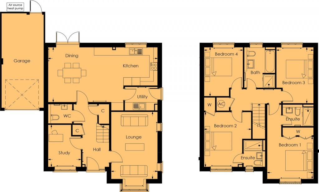 Floorplans For Preston, Herts